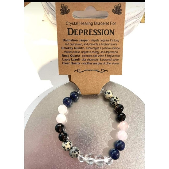Crystal Healing  Depression Bracelet 